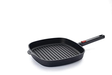 Woll Diamond Logic XR Grillpfanne, viereckig, mit Rillen - Induktiv -, 28 cm x 28 cm, 4.5 cm hoch, mit abnehmbarem Stiel - Geeignet für alle Herdarten, Aluminiumguss, Antihaft-Versiegelung im Sale